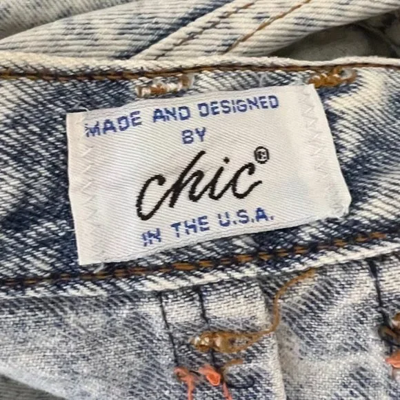 Chic Jeans Vintage acid wash mom shorts denim shorts 16 - Picture 3 of 5